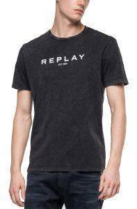 T-SHIRT REPLAY M3867 .000.22658M ΜΑΥΡΟ