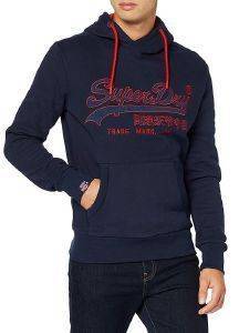 HOODIE SUPERDRY DOWNHILL RACER APPLIQUE M2000010A ΣΚΟΥΡΟ ΜΠΛΕ (L) HOODIE SUPERDRY DOWNHILL RACER APPLIQUE M2000010A ΣΚΟΥΡΟ ΜΠΛΕ (L)