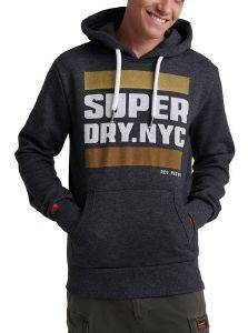 HOODIE SUPERDRY NYC TAB M2000020B ΑΝΘΡΑΚΙ ΜΕΛΑΝΖΕ (M) HOODIE SUPERDRY NYC TAB M2000020B ΑΝΘΡΑΚΙ ΜΕΛΑΝΖΕ (M)
