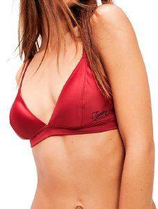 ΣΟΥΤΙΕΝ TOMMY HILFIGER SATIN LOGO TRIANGLE UW0UW01832/629 ΣΚΟΥΡΟ KOKKINO
