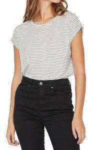 T-SHIRT VERO MODA VMAVA ΡΙΓΕ 10226466 ΕΚΡΟΥ (XL) T-SHIRT VERO MODA VMAVA ΡΙΓΕ 10226466 ΕΚΡΟΥ (XL)