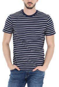 T-SHIRT JACK & JONES JJESTRIPED ΡΙΓΕ 12164640 ΣΚΟΥΡΟ ΜΠΛΕ (XL) T-SHIRT JACK & JONES JJESTRIPED ΡΙΓΕ 12164640 ΣΚΟΥΡΟ ΜΠΛΕ (XL)