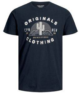 T-SHIRT JACK & JONES JORHAYES 12165875 ΣΚΟΥΡΟ ΜΠΛΕ (XXL) T-SHIRT JACK & JONES JORHAYES 12165875 ΣΚΟΥΡΟ ΜΠΛΕ (XXL)