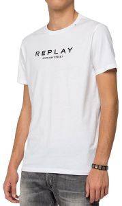 T-SHIRT REPLAY WITH REPLAY WRITING M3006 .000.2660 ����� (L)