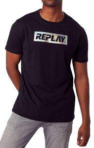 T-SHIRT REPLAY M3017 .000.2660 ΜΑΥΡΟ