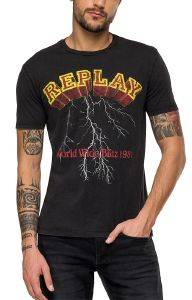 T-SHIRT REPLAY MURBLE EFFECT M3042 .000.22658M ΜΑΥΡΟ (M) T-SHIRT REPLAY MURBLE EFFECT M3042 .000.22658M ΜΑΥΡΟ (M)