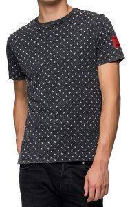 T-SHIRT REPLAY WITH GEOMETRIC MICRO PATTERN M3040 .000.71904  (M)