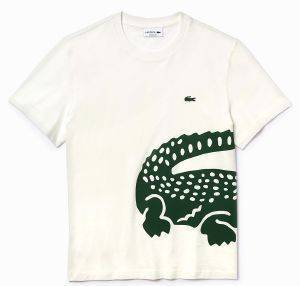 T-SHIRT LACOSTE OVERSIZED CROCODILE PRINT 70V  (XL)