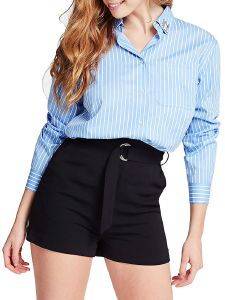 ΠΟΥΚΑΜΙΣΟ GUESS MINDY ΡΙΓΕ W0GH78WCUF0 ΜΠΛΕ/ΛΕΥΚΟ (L) ΠΟΥΚΑΜΙΣΟ GUESS MINDY ΡΙΓΕ W0GH78WCUF0 ΜΠΛΕ/ΛΕΥΚΟ (L)