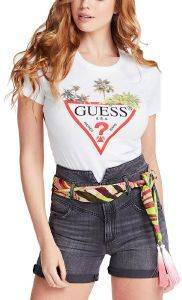 �-SHIRT GUESS PALMS TRIANGLE LOGO W0GI52JA900 ����� (L)