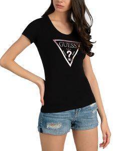 -SHIRT GUESS PEACE SATIN APPLICATION W0GI77J1300  (S)