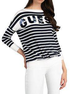 ΠΟΥΛΟΒΕΡ GUESS MEGAN STRIPED W0GR20Z2NQ0 ΛΕΥΚΟ/ΣΚΟΥΡΟ ΜΠΛΕ (S) ΠΟΥΛΟΒΕΡ GUESS MEGAN STRIPED W0GR20Z2NQ0 ΛΕΥΚΟ/ΣΚΟΥΡΟ ΜΠΛΕ (S)