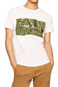 T-SHIRT PEPE JEANS RAURY PM506480-672 ΛΕΥΚΟ/ΧΑΚΙ (M) T-SHIRT PEPE JEANS RAURY PM506480-672 ΛΕΥΚΟ/ΧΑΚΙ (M)
