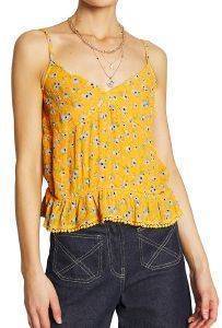 SUPERDRY TOP SUPERDRY SUMMER LACE CAMI FLORAL W6010063A ΚΙΤΡΙΝΟ