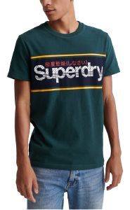 T-SHIRT SUPERDRY CORE LOGO STRIPE M1010066A ΣΚΟΥΡΟ ΠΡΑΣΙΝΟ (L) T-SHIRT SUPERDRY CORE LOGO STRIPE M1010066A ΣΚΟΥΡΟ ΠΡΑΣΙΝΟ (L)