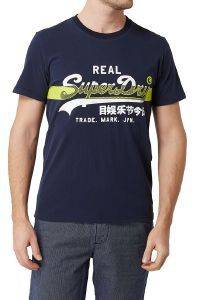 T-SHIRT SUPERDRY VINTAGE LOCO CROSS HATCH M1010090A ΣΚΟΥΡΟ ΜΠΛΕ (S) T-SHIRT SUPERDRY VINTAGE LOCO CROSS HATCH M1010090A ΣΚΟΥΡΟ ΜΠΛΕ (S)