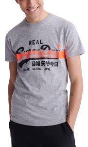 T-SHIRT SUPERDRY VINTAGE LOCO CROSS HATCH M1010090A ΓΚΡΙ ΜΕΛΑΝΖΕ (M) T-SHIRT SUPERDRY VINTAGE LOCO CROSS HATCH M1010090A ΓΚΡΙ ΜΕΛΑΝΖΕ (M)