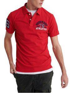 T-SHIRT POLO SUPERDRY CLASSIC SUPERSTATE M1110008A ΚΟΚΚΙΝΟ