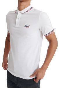 T-SHIRT POLO SUPERDRY CLASSIC MICRO LITE TIPPED M1110012A ΛΕΥΚΟ
