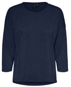 ΜΠΛΟΥΖΑ ΜΑΚΡΥΜΑΝΙΚΗ VERO MODA VMFERN 10237667 ΣΚΟΥΡΟ ΜΠΛΕ