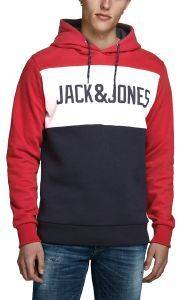 HOODIE JACK & JONES JJELOGO BLOCKING 12172344 ΚΟΚΚΙΝΟ/ΣΚΟΥΡΟ ΜΠΛΕ (M) HOODIE JACK & JONES JJELOGO BLOCKING 12172344 ΚΟΚΚΙΝΟ/ΣΚΟΥΡΟ ΜΠΛΕ (M)