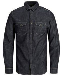 ΠΟΥΚΑΜΙΣΟ JACK & JONES JJIFOX DENIM 1217488 ΣΚΟΥΡΟ ΜΠΛΕ (XXL) ΠΟΥΚΑΜΙΣΟ JACK & JONES JJIFOX DENIM 1217488 ΣΚΟΥΡΟ ΜΠΛΕ (XXL)
