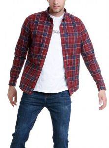 ΠΟΥΚΑΜΙΣΟ FUNKY BUDDHA ΚΑΡΟ FBM002-024-05 ΜΠΟΡΝΤΩ/ΜΠΛΕ (M) ΠΟΥΚΑΜΙΣΟ FUNKY BUDDHA ΚΑΡΟ FBM002-024-05 ΜΠΟΡΝΤΩ/ΜΠΛΕ (M)
