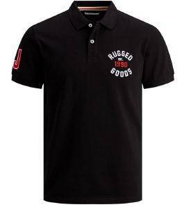 T-SHIRT POLO JACK & JONES JJAPPLICA 12183011 ΜΑΥΡΟ (S) T-SHIRT POLO JACK & JONES JJAPPLICA 12183011 ΜΑΥΡΟ (S)