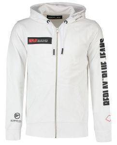 HOODIE REPLAY WITH REPLAY BLUE JEANS PRINT M3322 .000.22390P 001 ����� (XXL)