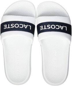 ΣΑΓΙΟΝΑΡΕΣ LACOSTE CROCO SLIDE 41CFA0011 ΛΕΥΚΟ/ΣΚΟΥΡΟ ΜΠΛΕ