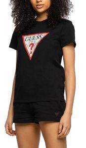 T-SHIRT GUESS USED-LOOK TRIANGLE LOGO PRINTED FRONT W93I0RR9I60  (M)