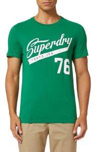 SUPERDRY T-SHIRT SUPERDRY COLLEGIATE GRAPHIC M1011193A ΠΡΑΣΙΝΟ