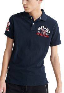 T-SHIRT POLO SUPERDRY CLASSIC SUPERSTATE M1110008A ΣΚΟΥΡΟ ΜΠΛΕ