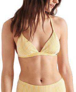 BIKINI TOP SUPERDRY T BACK FIXED TRIANGLE W3010167A PIGMENT YELLOW (S) BIKINI TOP SUPERDRY T BACK FIXED TRIANGLE W3010167A PIGMENT YELLOW (S)