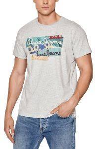 PEPE JEANS T-SHIRT PEPE JEANS MIG PM507774 ΓΚΡΙ ΜΕΛΑΝΖΕ