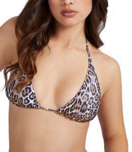 BIKINI TOP GUESS PADDED TRIANGLE E02J25MC045 LEOPARD ΚΑΦΕ (M) BIKINI TOP GUESS PADDED TRIANGLE E02J25MC045 LEOPARD ΚΑΦΕ (M)