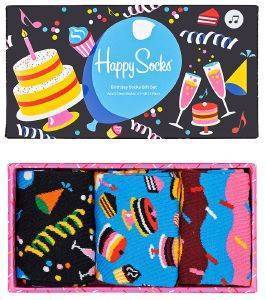 ��� ������� HAPPY SOCKS PLAYING HAPPY BIRTHDAY XBIR08-9300 GIFT BOX 3��� (41-46)