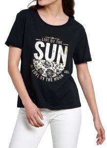 T-SHIRT FUNKY BUDDHA GRAPHIC LIVE BY THE SUN FBL003-137-04  (XS)