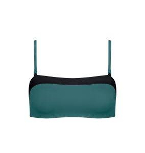 BIKINI TOP SLOGGI WOMEN SHORE KOSRAE BANDEAU ΠΡΑΣΙΝΟ/ΜΑΥΡΟ (S) BIKINI TOP SLOGGI WOMEN SHORE KOSRAE BANDEAU ΠΡΑΣΙΝΟ/ΜΑΥΡΟ (S)