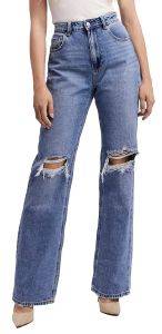 JEANS VERO MODA VMKITHY STRAIGHT 10255230 ΜΠΛΕ