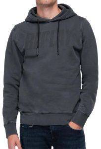 HOODIE REPLAY WITH POCKETS M3524 .000.23190A 099 ΜΑΥΡΟ
