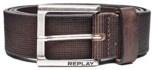 ΖΩΝΗ REPLAY AM2618.000.A3007 127 ΔΕΡΜΑ ΜΑΥΡΟ/ΚΑΦΕ