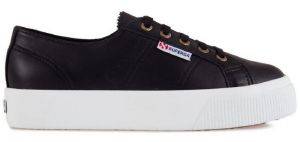 ΠΑΠΟΥΤΣΙ SUPERGA 2730-NAPPA S111ECW A7O FLATFORM ΔΕΡΜΑ ΜΑΥΡΟ (37.5)
