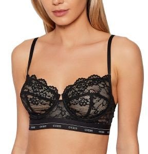 GUESS ΣΟΥΤΙΕΝ GUESS ARIA WIRED BRA - LACE O0BC15PZ01C ΜΑΥΡΟ