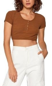 CROP TOP GUESS ADDY HALTER O1BC09RB00P ΚΑΦΕ (L) CROP TOP GUESS ADDY HALTER O1BC09RB00P ΚΑΦΕ (L)