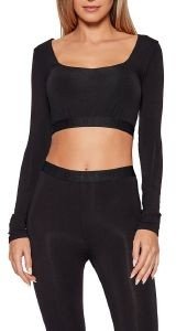CROP TOP GUESS ELLE O1BP00JR06U ΜΑΥΡΟ (L) CROP TOP GUESS ELLE O1BP00JR06U ΜΑΥΡΟ (L)