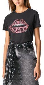 T-SHIRT PEPE JEANS LIPS PL505005 ΜΑΥΡΟ (M) T-SHIRT PEPE JEANS LIPS PL505005 ΜΑΥΡΟ (M)