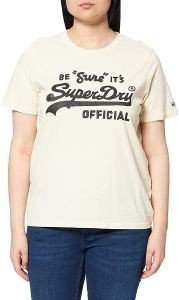 T-SHIRT SUPERDRY VL AC W1010701A ΚΡΕΜ (M) T-SHIRT SUPERDRY VL AC W1010701A ΚΡΕΜ (M)
