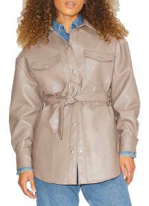  JJXX JXLUNA FAUX LEATHER OVERSHIRT 12204642  (XS)