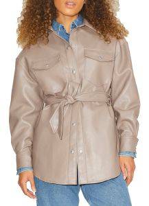 ������ JJXX JXLUNA FAUX LEATHER OVERSHIRT 12204642 ���� (M)